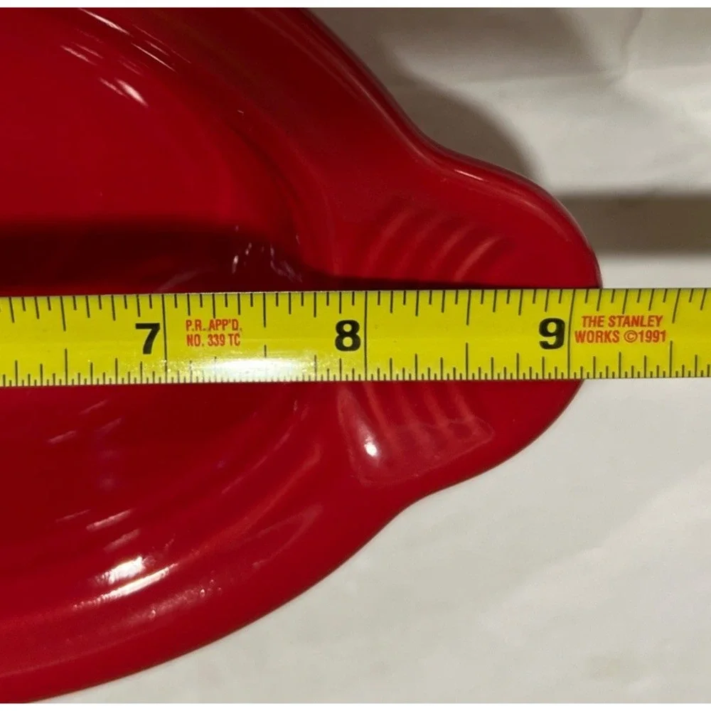 HLC Fiesta Ware Red Oval Au Gratin Baking Dish 9